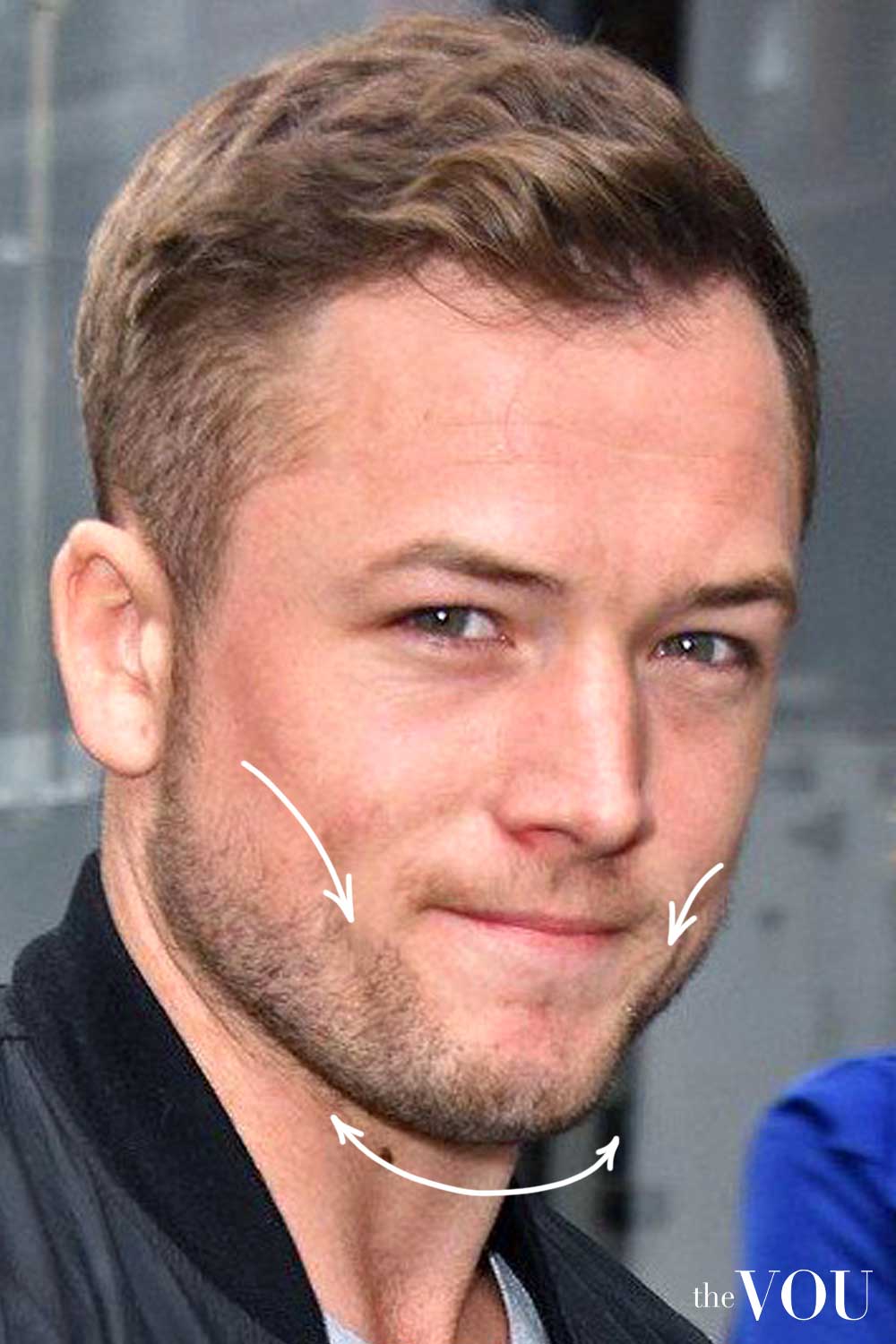 Square Face Subtle Stubble Taron Egerton