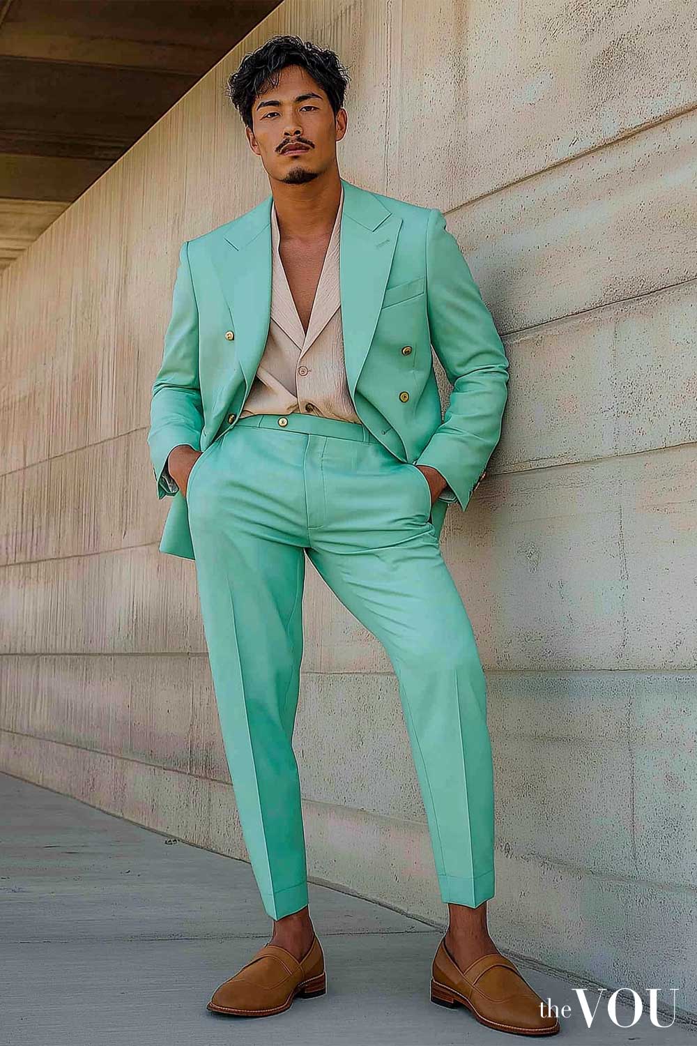 True Spring Turquoise suit men