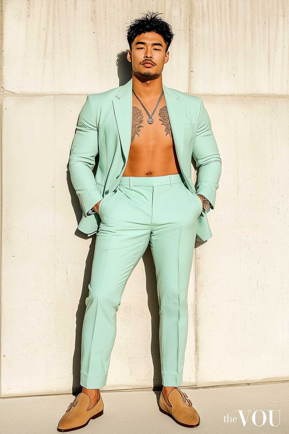 True Spring Turquoise suit men