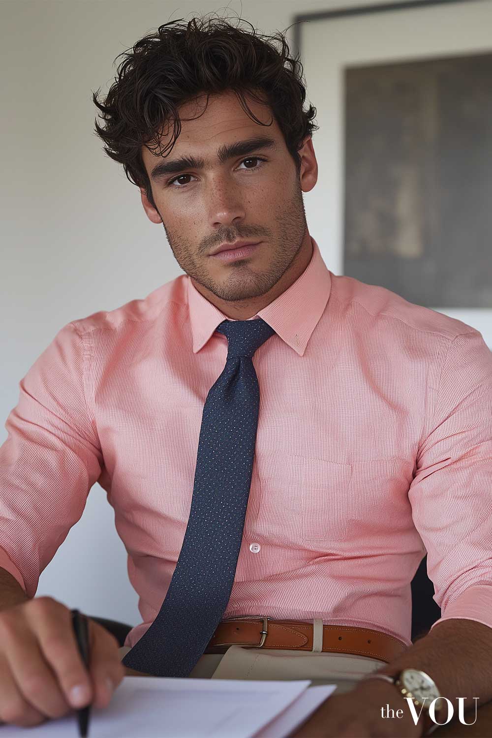 True Spring coral shirt Men