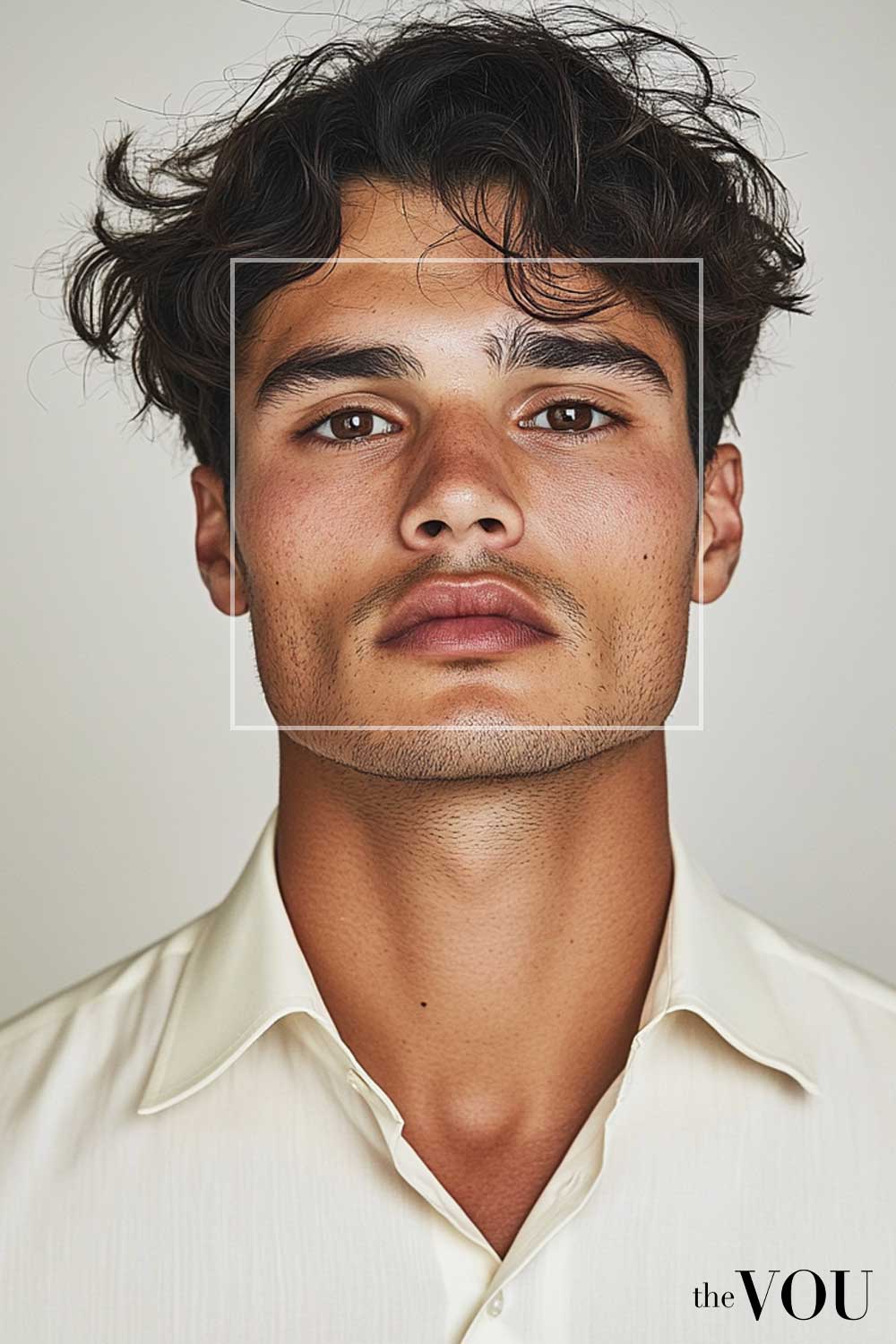 Non-fused Collar Face Shape Men