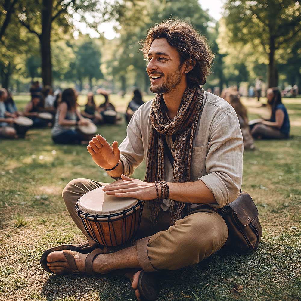 weekend activity community drum circle