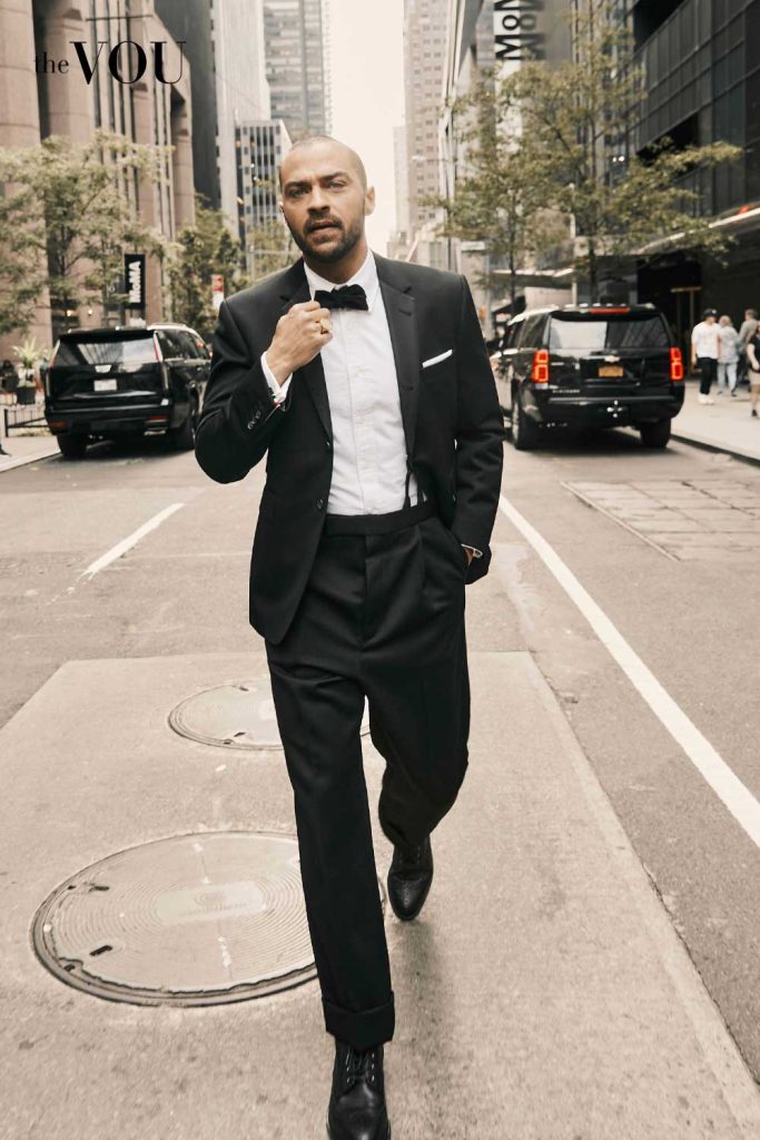 Jesse Williams in suit - seasonal colour palette - thevou.com