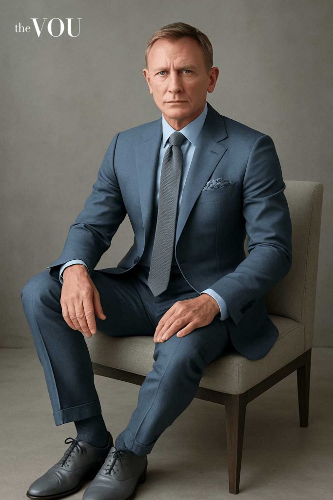 Man wearing a Light Summer coloured suit.