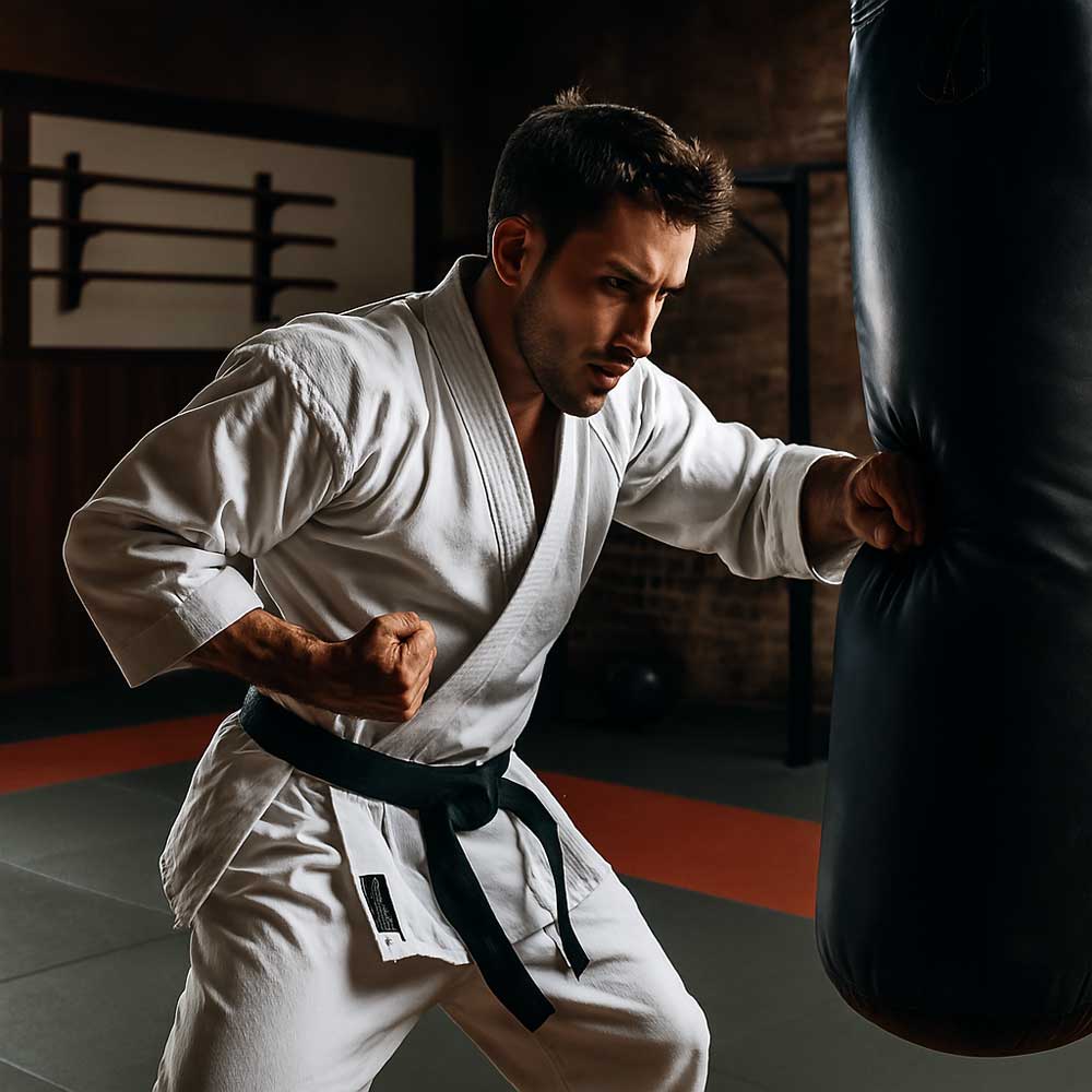 Practicing martial arts fashion style