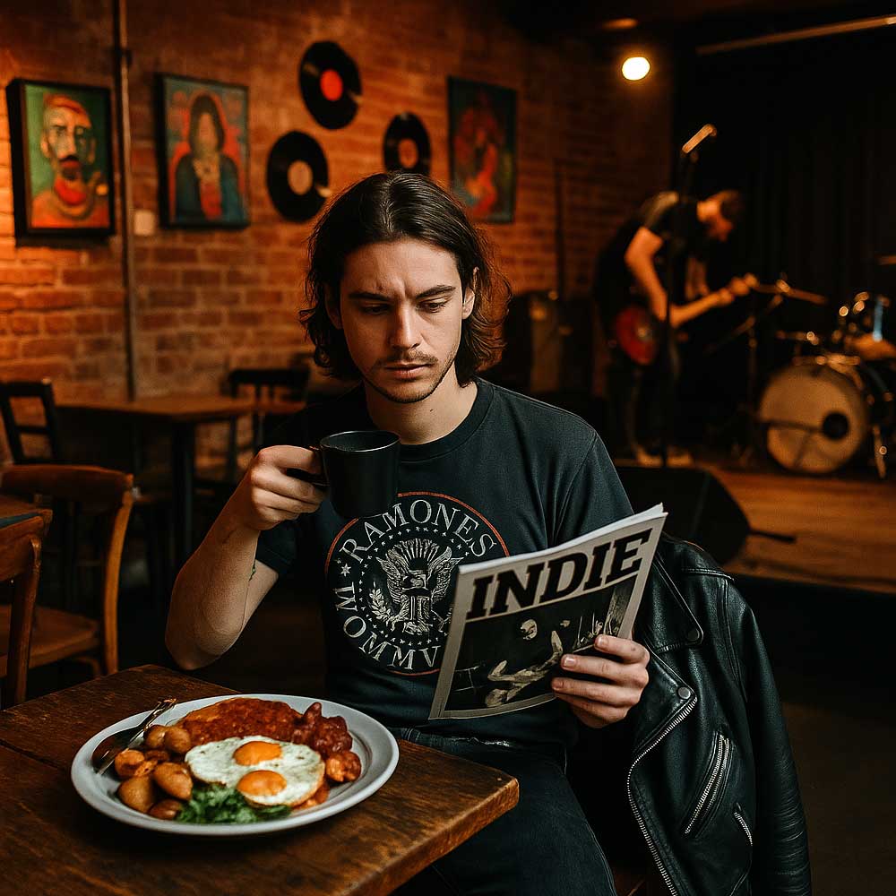 grungy underground cafe fashion style