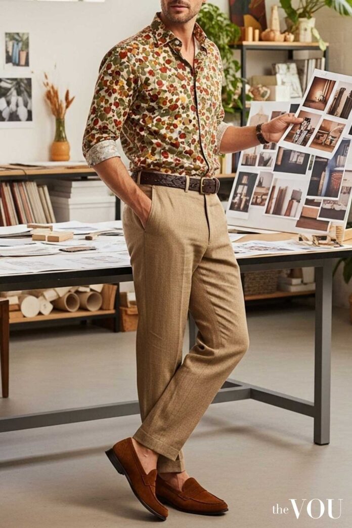 Creative Boho-Chic Vintage-Inspired style Slim Build and Warm colour palette Design Review Client Workshop Outfit