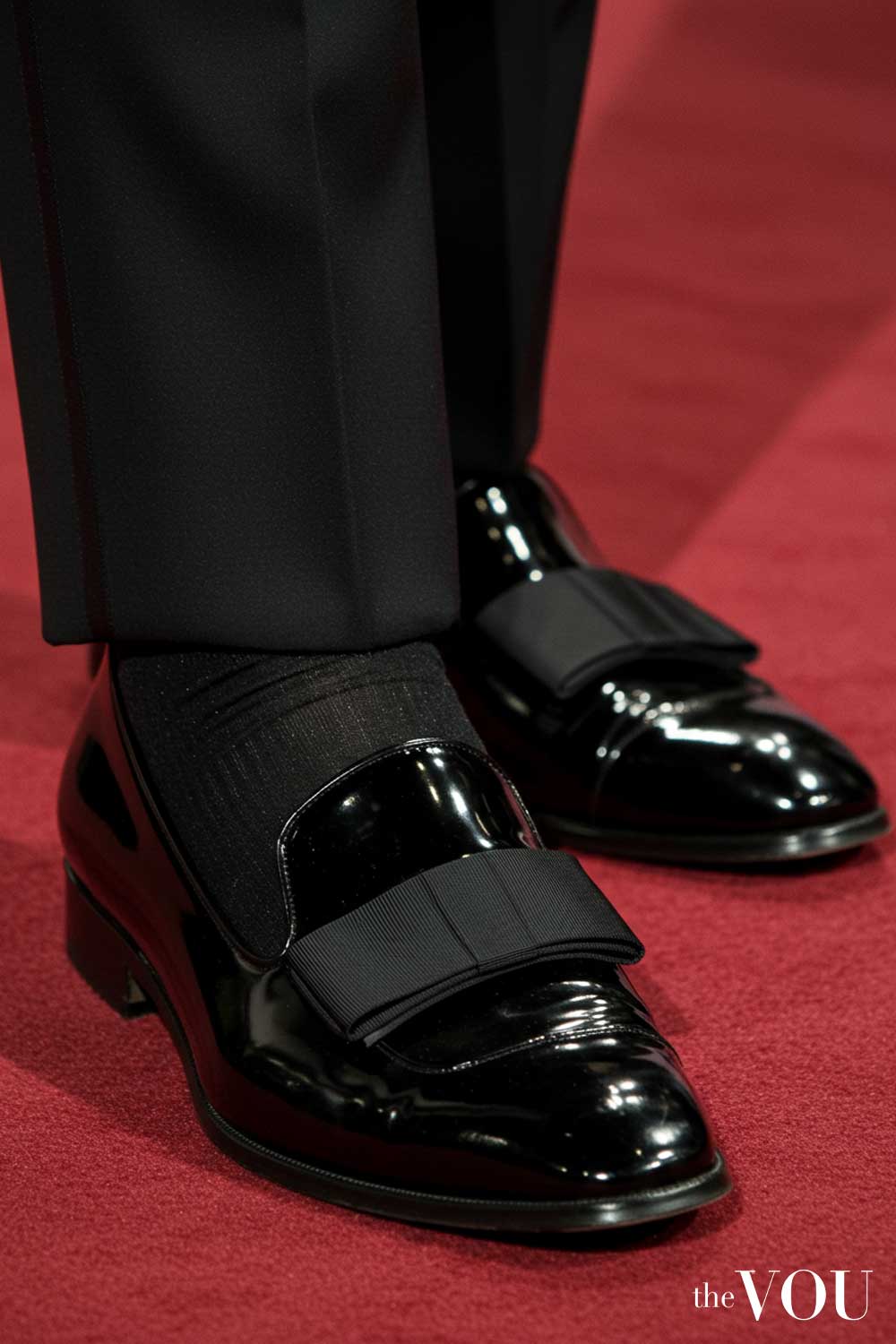 White Tie Black Patent Leather Formal Pumps