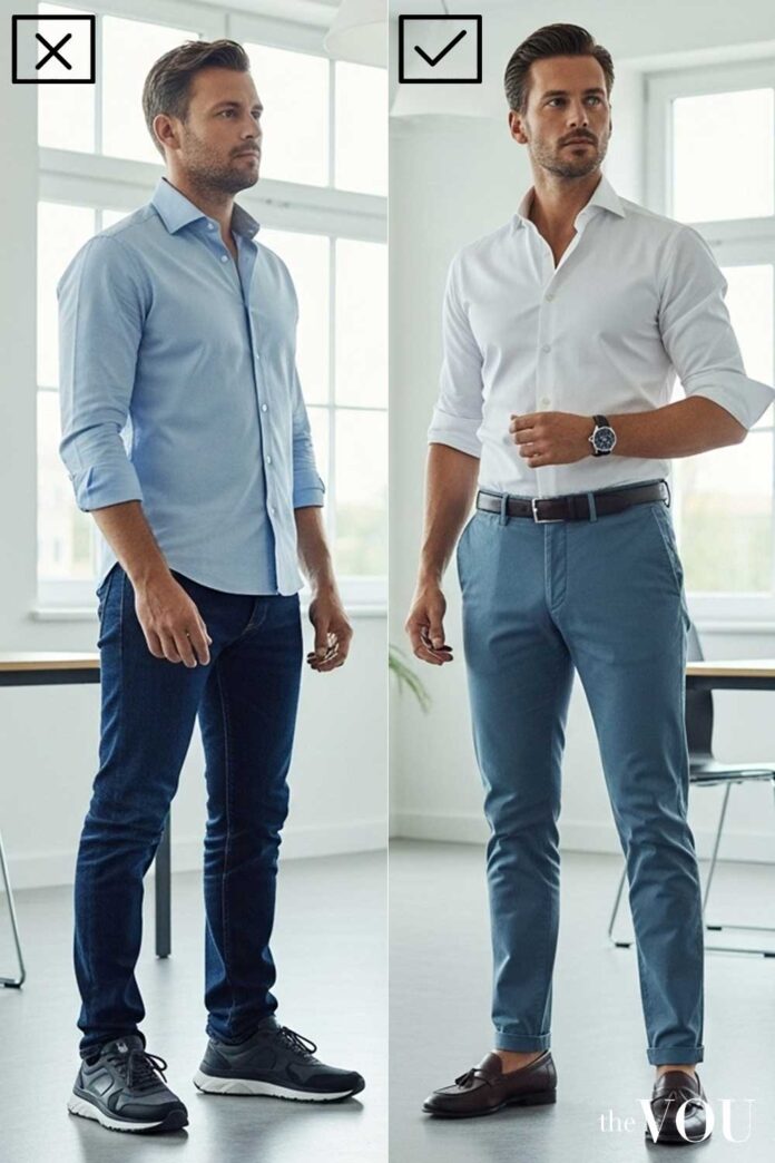 business casual style mistakes men