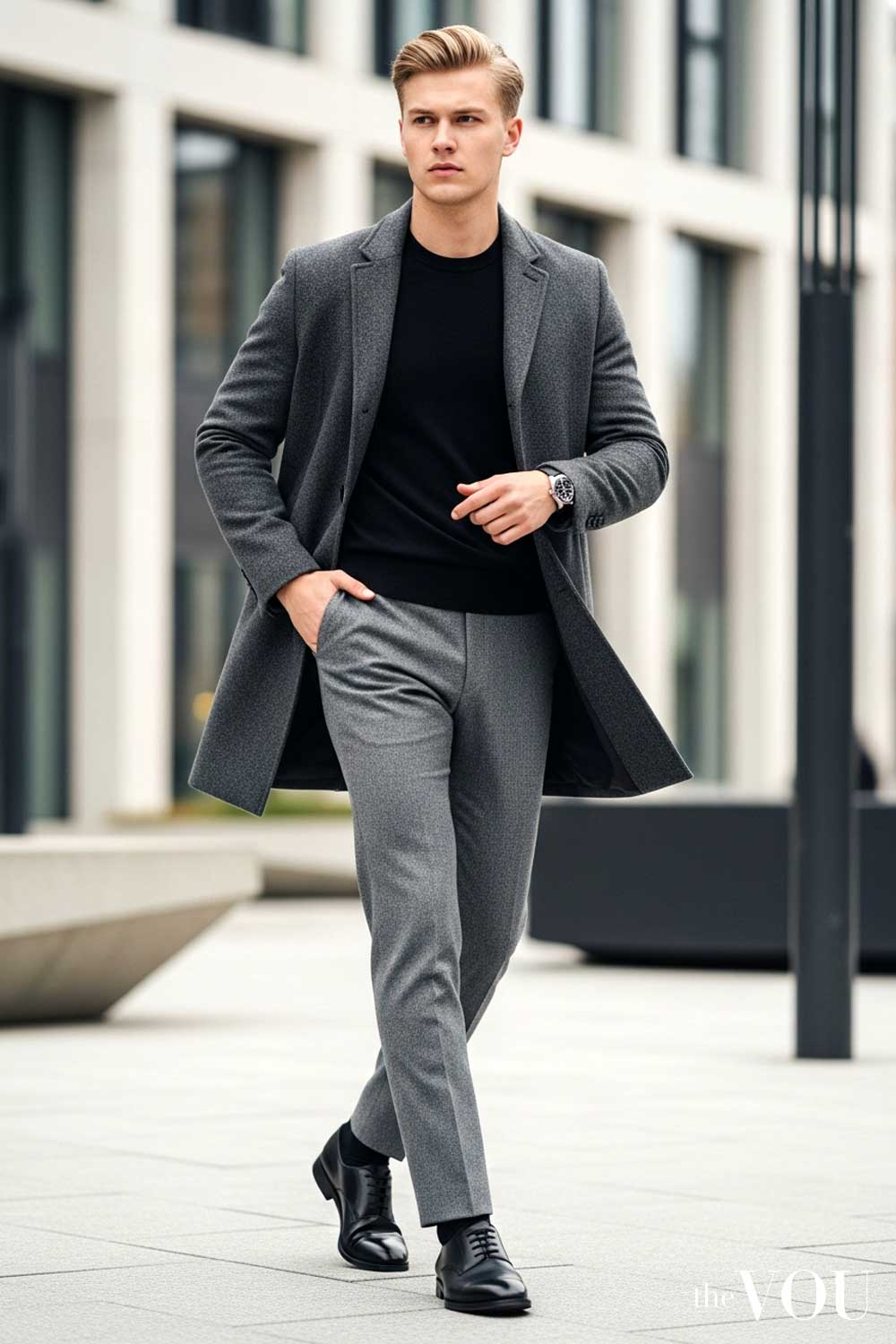 Grey & Black Mens style