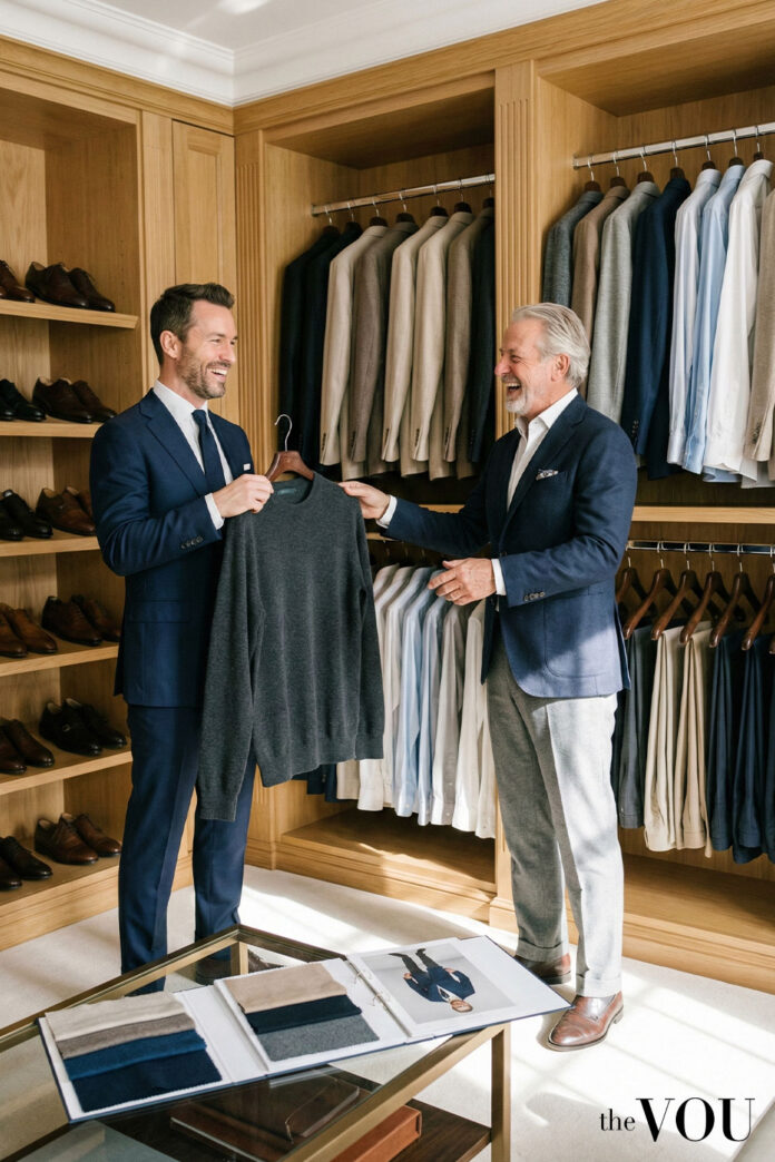 Stylist building a capsule wardrobe for a male client - thevou.com